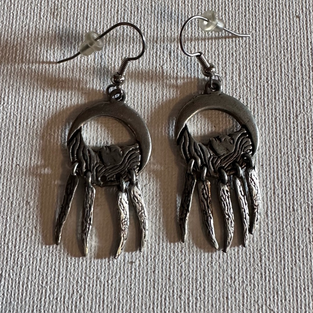 Rare Maiden Falls Vermont Native American Pewter Earrings